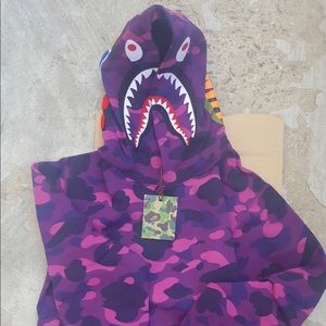 Bape Hoodie Purple Camo